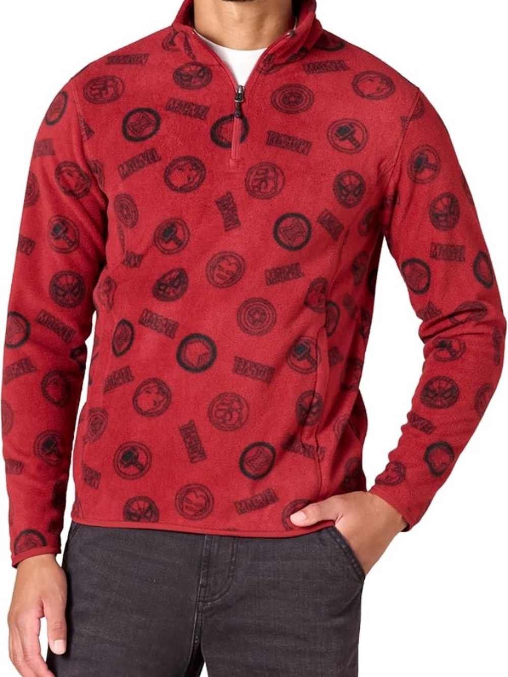 Amazon Essentials Marvel Polar Fleece Quarter-Zip Jacket NEW